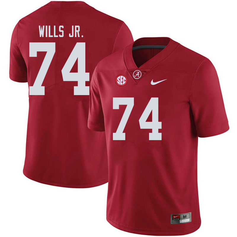 Men #74 Jedrick Wills Jr. Alabama Crimson Tide College Football Jerseys Sale-Crimson
